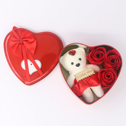 Bear Soap Flower Gift Box Valentine's Day Gift