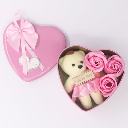 Bear Soap Flower Gift Box Valentine's Day Gift