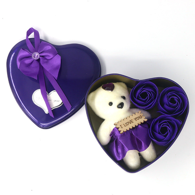 Bear Soap Flower Gift Box Valentine's Day Gift