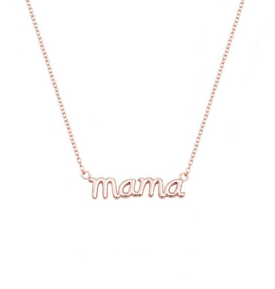 English alphabet mom holiday pendant necklace