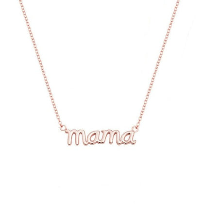 English alphabet mom holiday pendant necklace