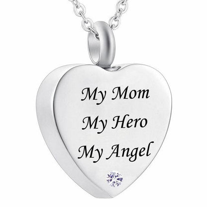 Hot Sale Mom Ashes Necklace Stainless Steel Pendant