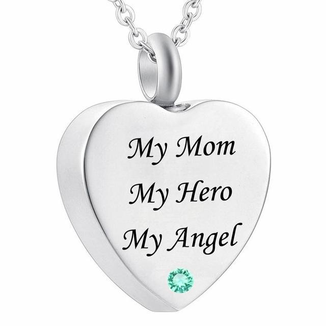 Hot Sale Mom Ashes Necklace Stainless Steel Pendant