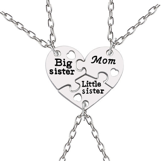 Big Lil Sis Mom Rendy Simple Heart Necklace