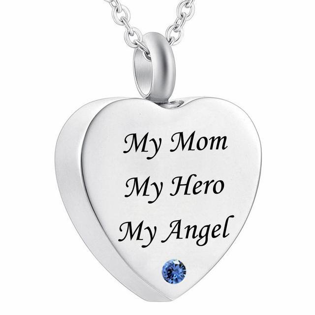 Hot Sale Mom Ashes Necklace Stainless Steel Pendant