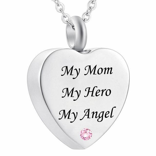 Hot Sale Mom Ashes Necklace Stainless Steel Pendant